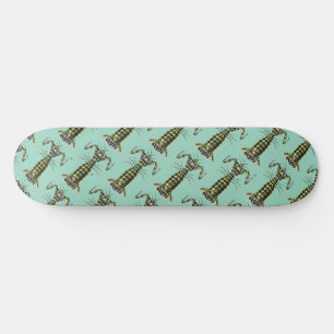 Vintage-Riesengarnele-Marinekunst-Druck Skateboard