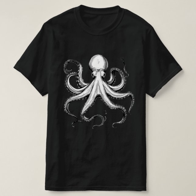 Vintage Riesenkrake T-Shirt (Design vorne)