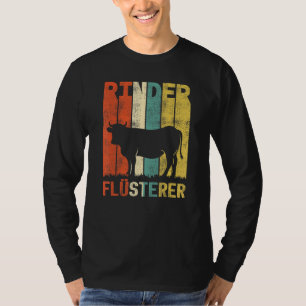 Vintage-Rinder-Flüsterer Retro-Bauer Kuh T-Shirt