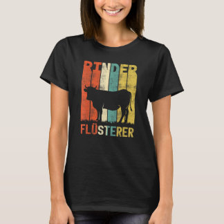 Vintage Rinder Whisper Retro Bauer Kuh T-Shirt