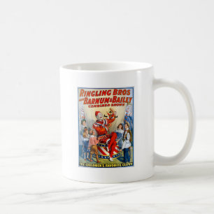 Vintage Ringling Brothers Clown-Zirkusposter Kinde Tasse