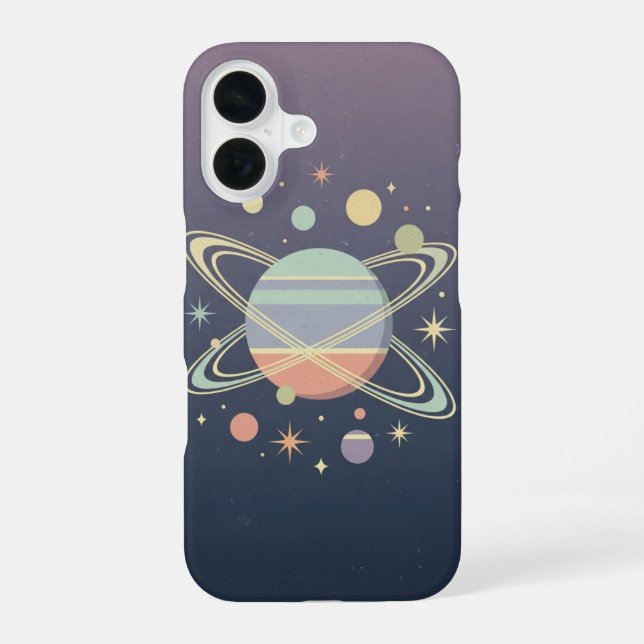 Vintage-Ringplanet iPhone 16 Hülle (Rückseite)