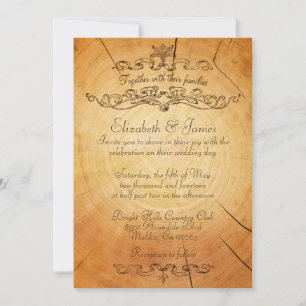 Vintage Rings Hochzeitsfeiern Einladung