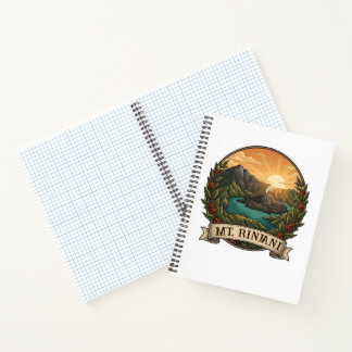 Vintage Rinjani Indonesien Vulkan Retro Notizbuch