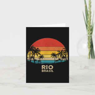 Vintage Rio De Janeiro - Brasilien Strand Souvenir Karte