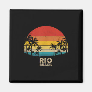 Vintage Rio De Janeiro - Brasilien Strand Souvenir Magnet