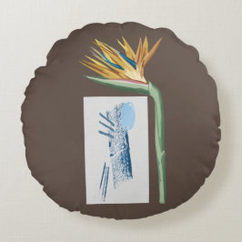 Vintage Risograph Art Rundes Kissen