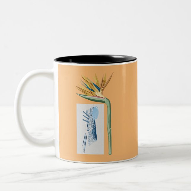 Vintage Risograph Art Zweifarbige Tasse (Links)