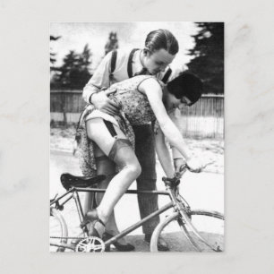 Vintage risqué Mädchenfoto Postkarte