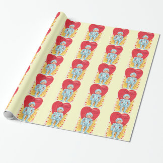 Vintage-Ritter-Valentinstag Geschenkpapier