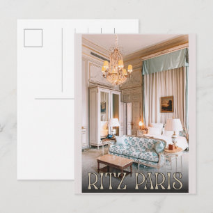 Vintage Ritz Paris 5-Sterne Luxushotel Frankreich Postkarte
