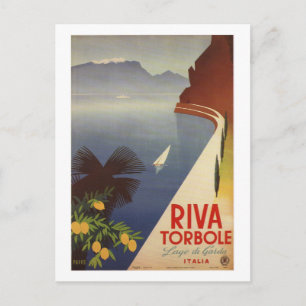 Vintage Riva Torbole Lago de Garda Italien Postkarte