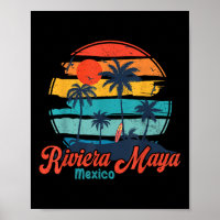 Vintage Riviera Maya Mexico Beach Vibes Vacation S