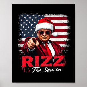 Vintage Rizz Die Saison Trump Weihnachten Santa Pa Poster