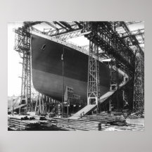 Vintage RMS Titanic im Werftposter 16" x 20"