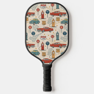 Vintage Road Trip Muster (2) Pickleball Schläger
