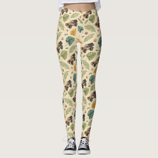 Vintage Road Trip Muster (4) Leggings (Vorderseite)