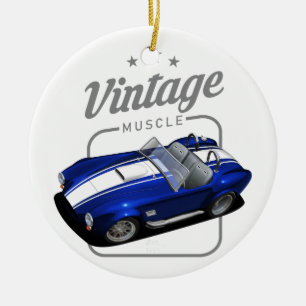 Vintage Roadster Keramik Ornament