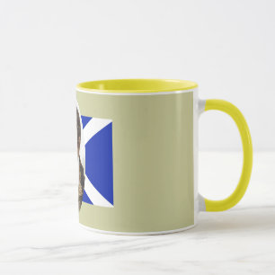 Vintage-Robert-Burns-Portrait-Saltire-Tasse Tasse