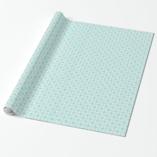Vintage Robin-Ei-Blau Türkis & Weiß Damast #2 Geschenkpapier