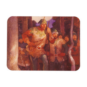 Vintage Robin Hood and His Merry Men by NC Wyeth Magnet