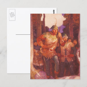 Vintage Robin Hood und seine fröhlichen Männer von Postkarte