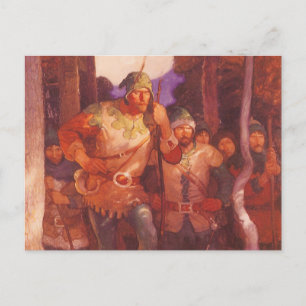 Vintage Robin Hood und seine fröhlichen Männer von Postkarte