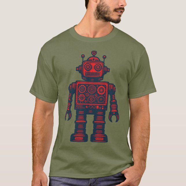 Vintage Robot T-Shirt (Vorderseite)