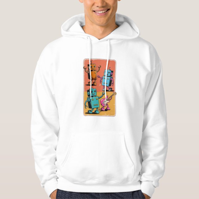 Vintage Roboter Hoodie (Vorderseite)