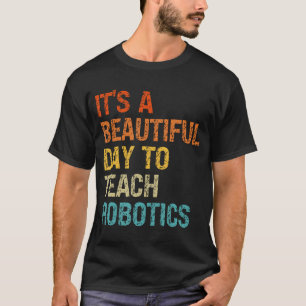 Vintage-Robotik-Lehrer Retro-Roboter-Klasse Profes T-Shirt