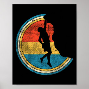 Vintage Rock Climbing - angeschlagener Kletterer Poster