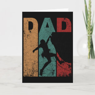 Vintage Rock Climbing Dad Silhouette Vater-Tag  Karte