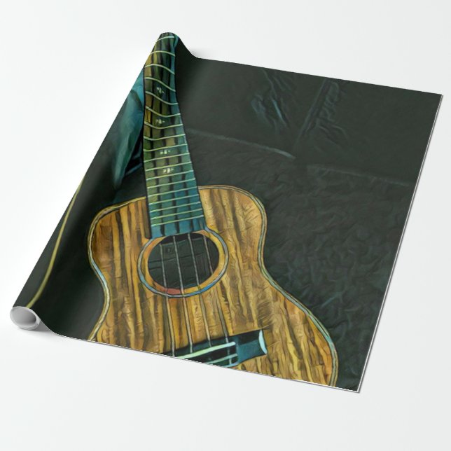 Vintage Rock-Gitarre Geschenkpapier (Ungerollt)