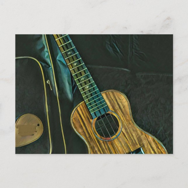 Vintage Rock-Gitarre Postkarte (Vorderseite)