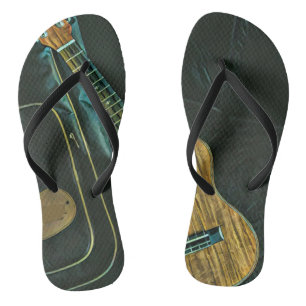 Vintage-Rock-Gitarrespieler-Kunstwerk Flip Flops