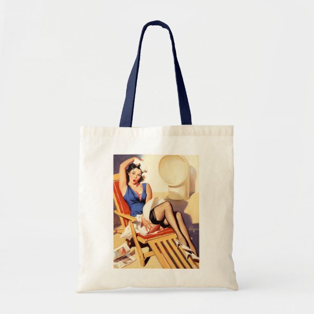 Vintage rockabilly Bombe der Taschentasche Tragetasche (Vorne)