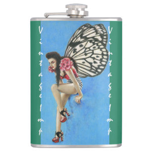 Vintage Rockabilly Kobold-Flasche Flachmann