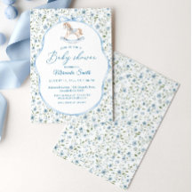 Vintage Rocking Horse Boy Baby Shower 