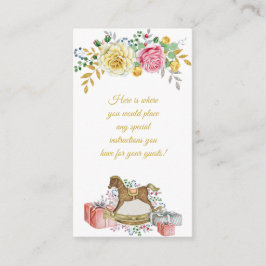 Vintage Rocking Horse Kinderdusche Begleitkarte