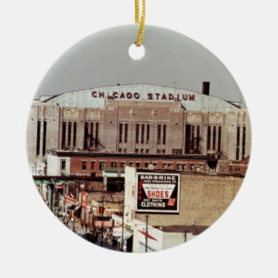Vintage-Rockkonzertort Chicago Stadium 1968 Keramik Ornament