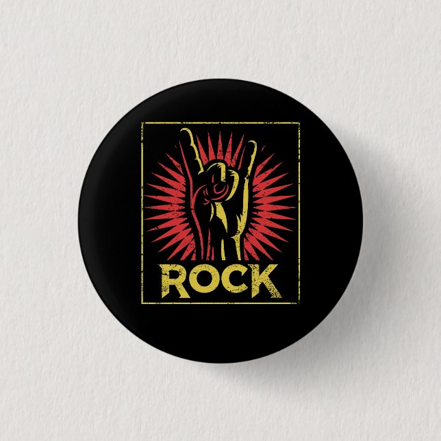 Vintage Rock'n'Roll - Concert Band Retro Button (Vorderseite)