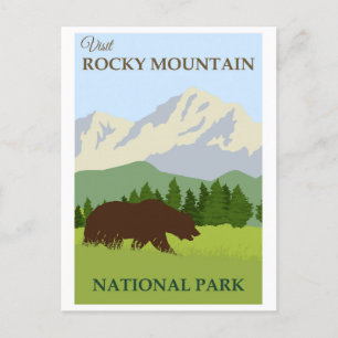 Vintage Rocky Mountain National Park Colorado Postkarte