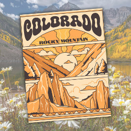 Vintage Rocky Mountains Colorado USA Travel Art Postkarte