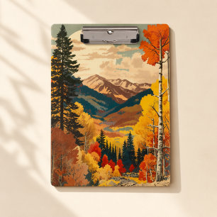 Vintage Rocky Mountains Herbst benutzerdefinierter Klemmbrett
