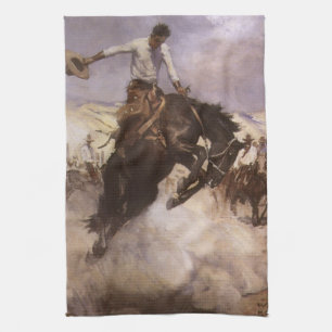 Vintage Rodeo Cowboy, Breezy Riding von WHD Koerne Geschirrtuch