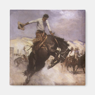 Vintage Rodeo Cowboy, Breezy Riding von WHD Koerne Magnet