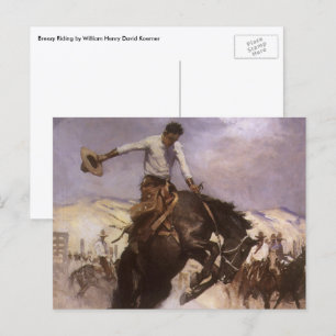 Vintage Rodeo Cowboy, Breezy Riding von WHD Koerne Postkarte