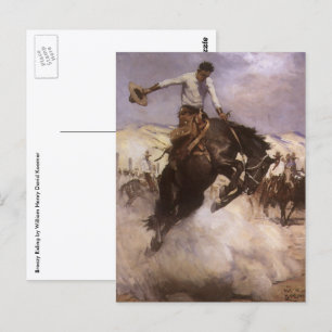 Vintage Rodeo Cowboy, Breezy Riding von WHD Koerne Postkarte