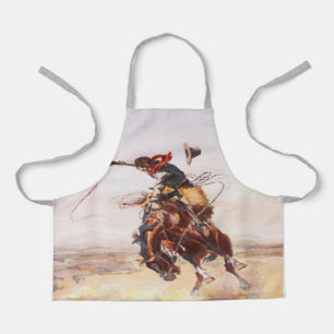 Vintage-Rodeo-Cowboy-Bronco-Reiter (S) Schürze