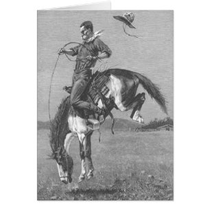 Vintage Rodeo Cowboys, Bucking Bronco von Remingto